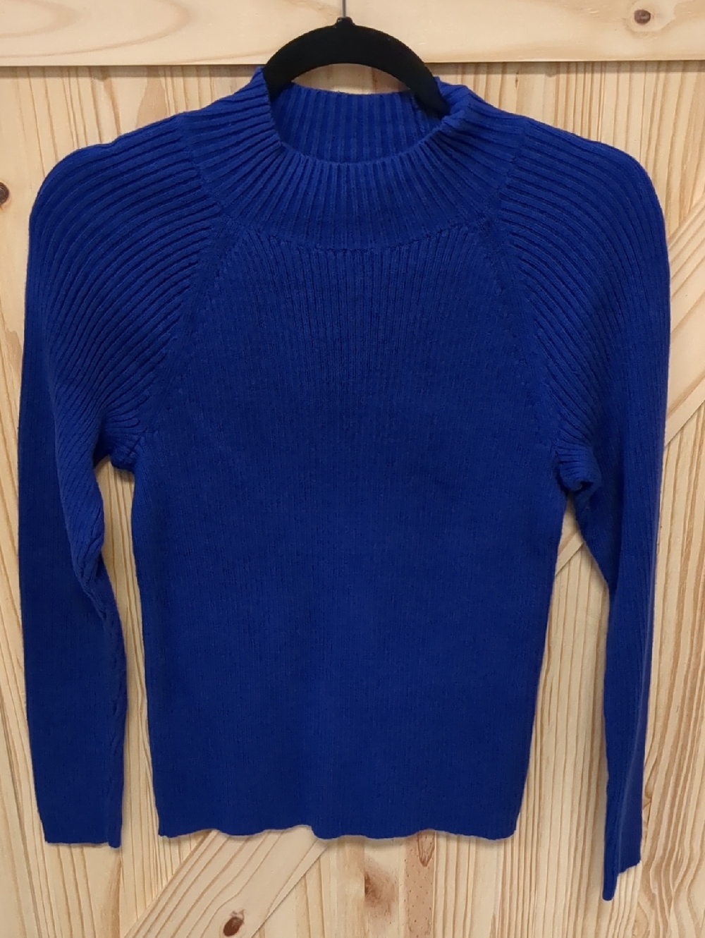 Studio Works Women's Cobalt Blue Ribbed Sweater
